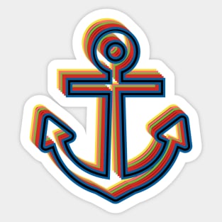 Multicolored Anchor Sticker